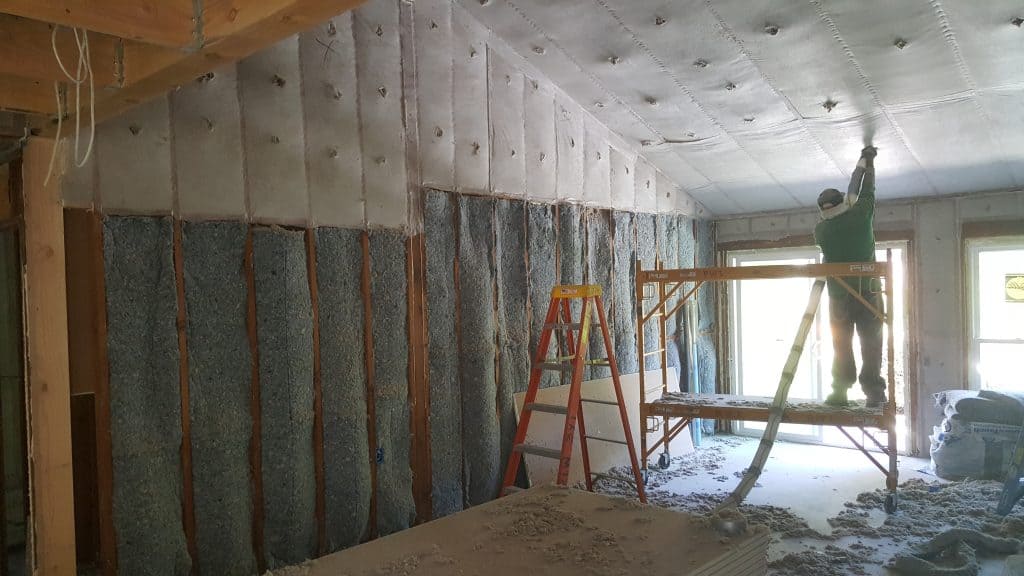 attic insulation with denim